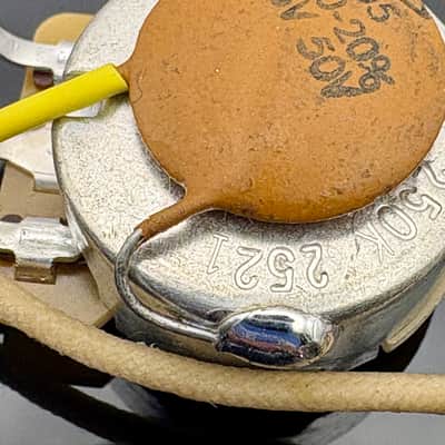 Fender Mustang 1960's wiring harness upgrade with 0.05uF 50v vintage ceramic capacitor image 2