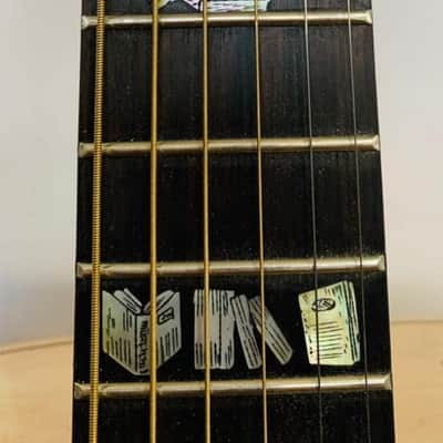 Blueberry Handmade Dreadnought Guitar Bookstore Motif image 9