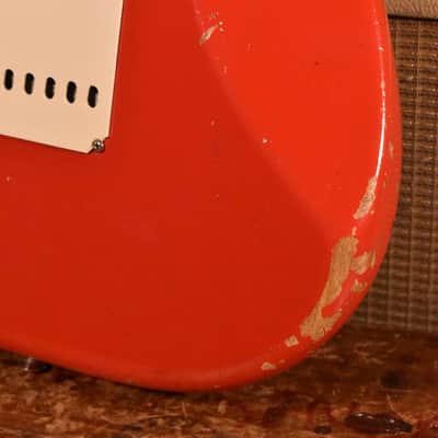 fender stratocaster 1964 Fiesta Red Korina Body image 8