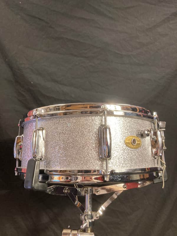 Slingerland - 14x5.5" Hollywood Ace Model Snare Drum, Refinished 1955-1959 - Sparkling Silver Pearl image 1