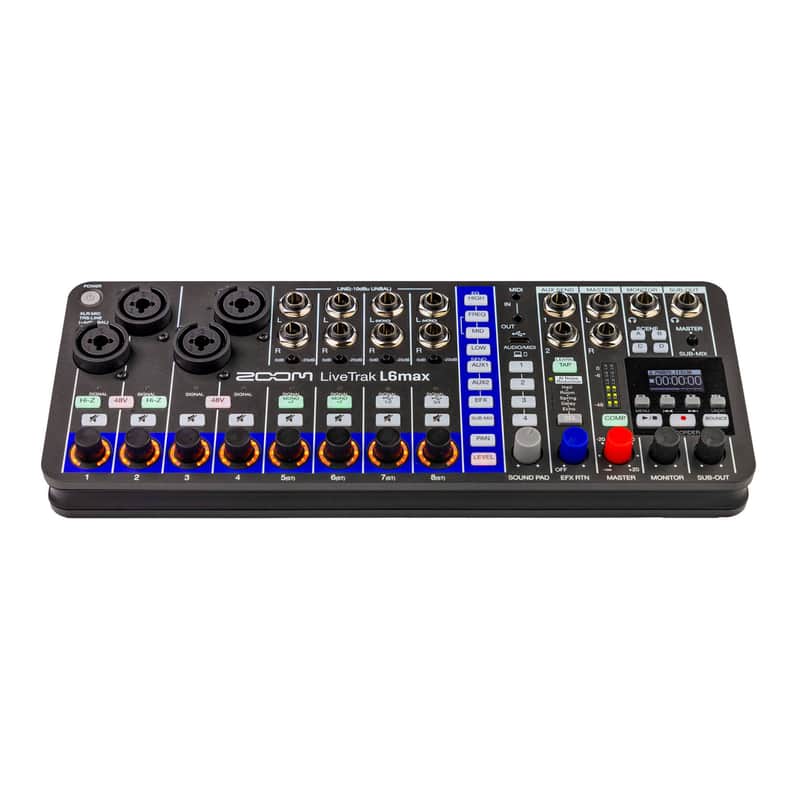 Zoom LiveTrak L6 Max 12-Channel Portable Mixer and Recorder image 1