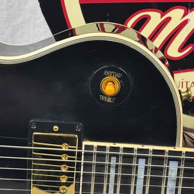 Gibson USA Custom Shop Les Paul Custom Guitar with COA + Case - Ebony / Black image 4
