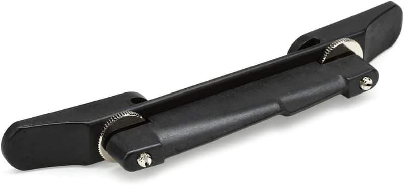 Graph Tech ResoMax Archtop Jazz Bridge - Black, Standard Profile, Nickel Screws image 1