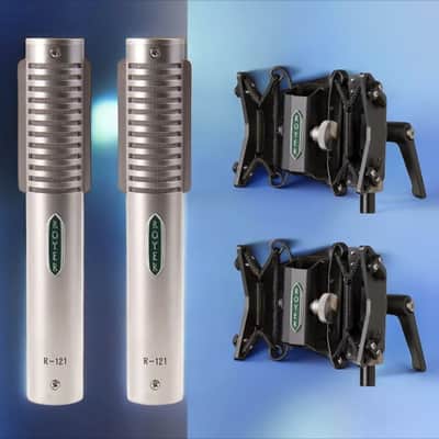 Royer Labs R-121 Matched Pair Ribbon Microphone Bundle with Two RSM-SS1 Sling-Shock Shockmounts image 2