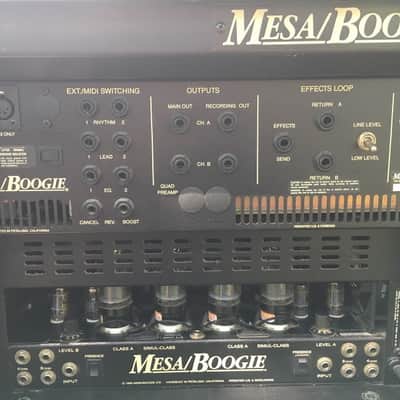 Mesa Boogie Quad Preamp/Simul-Class Stereo 295 Power Amp 1987 Black image 9