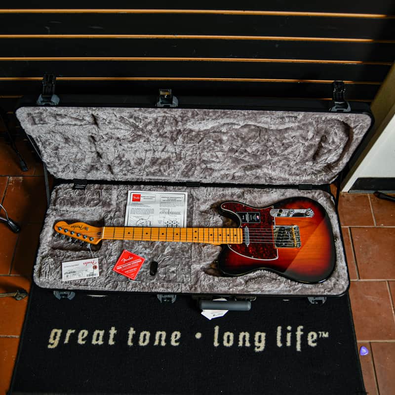 Fender American Professional II Telecaster MN 3 tone Sunburst 7lb 9.8oz US210062416 image 1