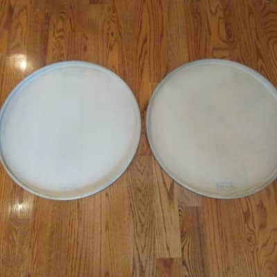 Ludwig (2) vintage 20 inch weathermaster batter/resonate bass drum heads both excellent! image 7