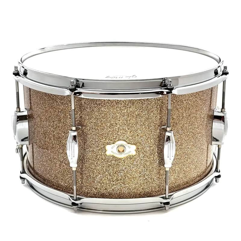 George Way Tuxedo Studio Snare Drum 14x8 Champagne Sparkle image 1