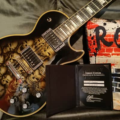 Gibson les Paul custom shop graphic Rare 2012 - Skull graphic image 8