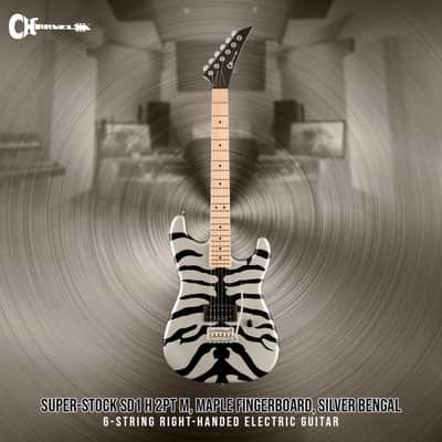 Charvel Super-Stock SD1 H 2PT M 6-String Right-Handed Electric Guitar with Alder Body and Maple Fingerboard (Silver Bengal) image 2