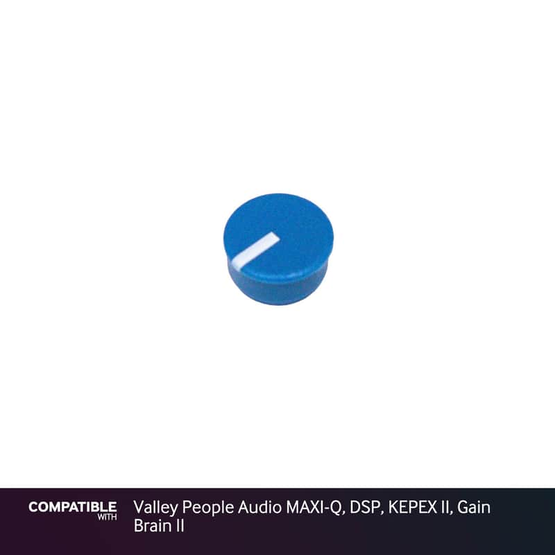 Blue Knob Cap for Valley People Audio MAXI-Q, DSP, KEPEX II, Gain Brain II