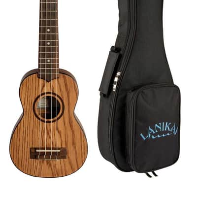 Mint Lanikai Model OA-S Oak Soprano Size Acoustic Ukulele with 10mm Padded Gig Bag image 1