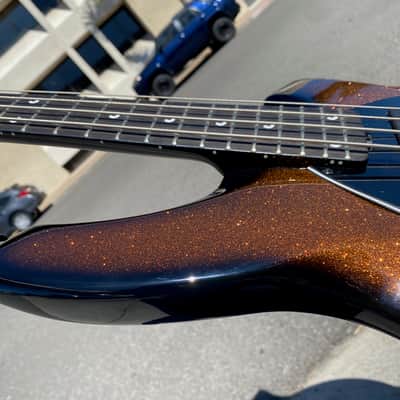 2022 Music Man Bongo 4 String HH Bass - Harvest Orange Gold Stingray image 4
