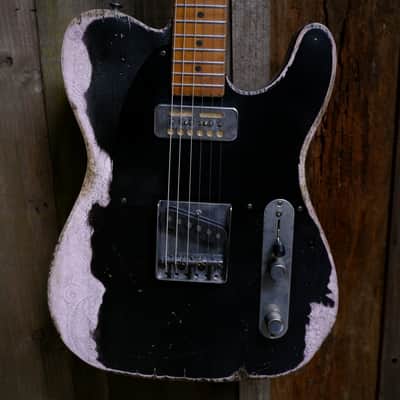Keith Holland Custom T-ANS #1335 2025 - Black Nitro over Pink with Laser-Etched Paisley with Hard Case image 1