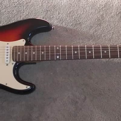 Pignose Stratocaster Electric Guitar Sunburst RARE Solid Wood Older Model image 1