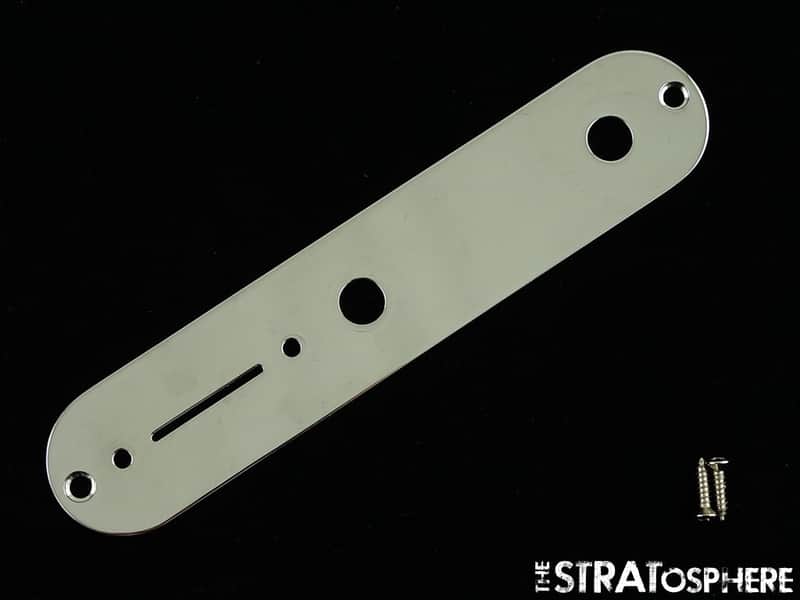 Fender Vintera III Late 50s Tele CONTROL PLATE, Guitar Parts Chrome image 1