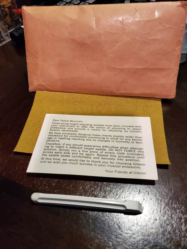 Gibson  Mark Series  Saddle And Instructions For Mounting Rare Find 1970's Mutli image 1