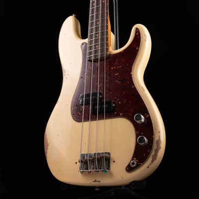 Pre-Owned 2024 Fender Custom Shop 1964 Precision Bass Relic Aged Vintage White With OHSC image 3
