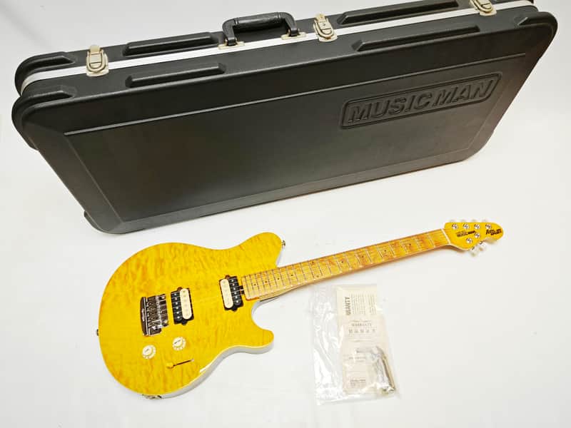 MUSIC MAN Axis Super Sport HH Trans Gold Electric Guitar, a6601 image 1