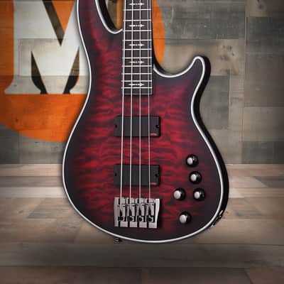 Schecter Hellraiser Extreme-4 - Crimson Red Burst Satin (1910) image 1