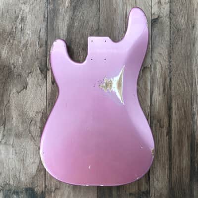 FRANCHIN Jupiter bass body Relic Aged Burgundy Mist Metallic 100% Nitro Lacquer Basswood Precision-Style Made in Italy - Stock piece #23120726 imagen 9