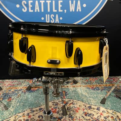 Gretsch - 14x5", Vineyard Custom Snare Drum, Signed by Fred Gretsch! 2006 - Yellow, Black Hardware image 10