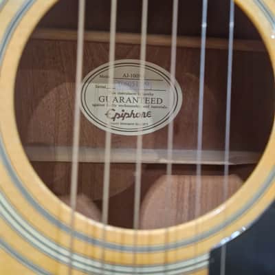Epiphone AJ-100 - Acoustic Guitar - Natural - Excellent image 7