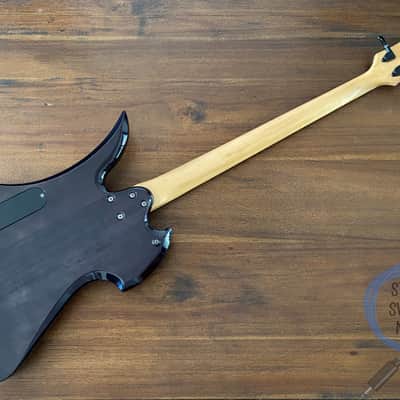 BC Rich Mockingbird Bass, Japan Edition, Black Flame Burst, 2000s image 4