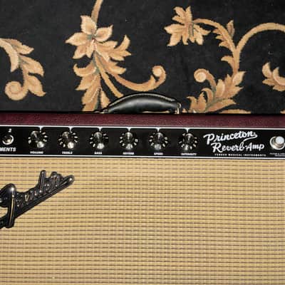 Fender '65 Princeton Reverb Reissue "Bordeaux Reserve" FSR Limited Edition 12-Watt 1x12" Guitar Combo 2010s - Wine Red / Wheat image 5