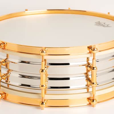 AK Drums Nickel Over Brass Dresdner Type Orchestra Model / Nickel Plated DeLuxe repro Copper Finish 5"x14" image 4