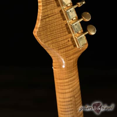 Shabat Lynx HSH Alder S-Style w/ Flame Roasted Maple – Cosmic Blue Colorshift image 6