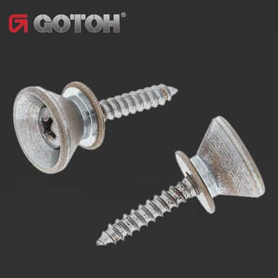 RELIC Gotoh EP-B2 End Pins Strap Button for Fender® Guitar & Bass - AGED CHROME image 1