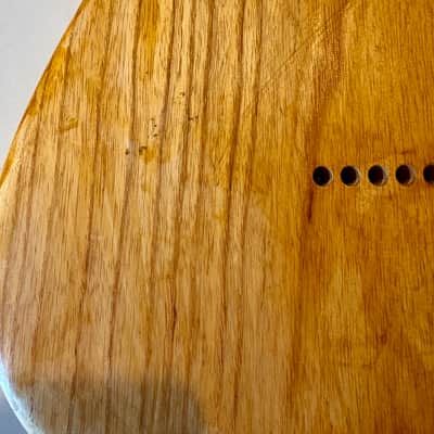Warmoth Telecaster Body Natural Amber – Contoured – Universal Neck Rout – String Through image 9