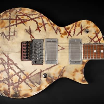 Immagine 2019 ESP E-II RZK-II Burnt Richard Z Signature - Distressed & Burnt | Japan Singlecut Rammstein Active EMG 81 Humbucker Pickups 4.19kg | CoA OHSC - 4