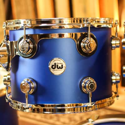 DW Collector's Maple SSC Blue Metallic Hard Satin Drum Set - 22,10,12,16 - SO#1367489 image 5