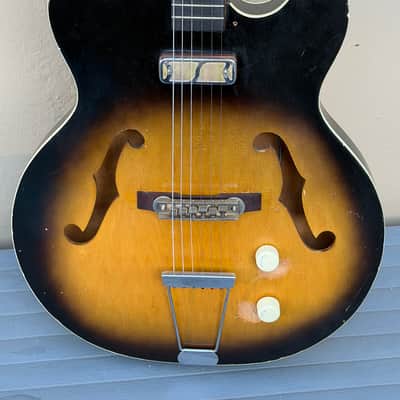 Vintage 1967 Harmony H53 Rocket Hollow body Electric Guitar with Original Dearmond Gold Foil Pickup image 2