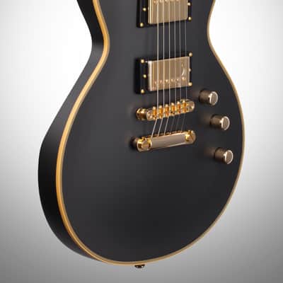 ESP LTD EC-1000 Deluxe Series Electric Guitar, Vintage Black image 3