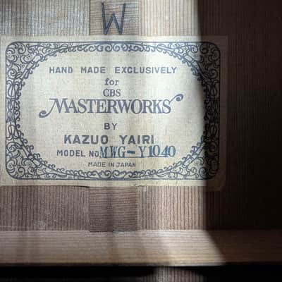 CBS MASTERWORKS Kazou Yairi MWG-Y1040 Acoustic Classical Flamenco Guitar 1970s Natural RARE image 2