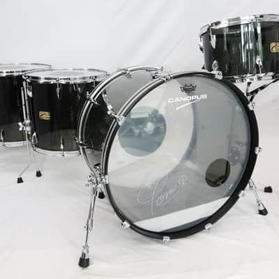 USED CANOPUS Custom Acrylic drum set 24x16BD,13x9TT,16x14,18x16FT signed by Tom Tamada image 1