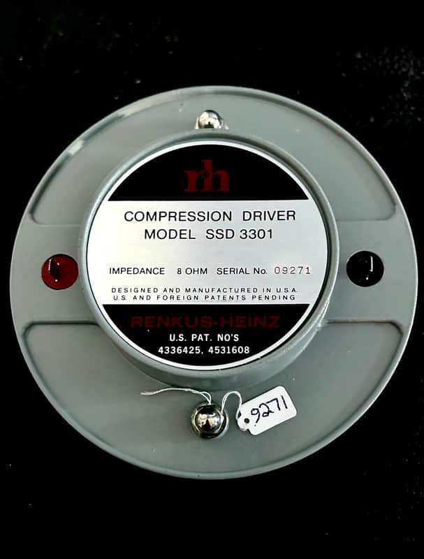 RENKUS-HEINZ SSD3301 ドライバー+ホーン1ペア Renkus-Heinz Vintage SSD-3301 Midrange Compression Driver 2-Inch