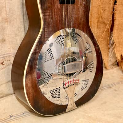 Rexo by Regal Electric Resonator Guitar Wood Body Refin circa 1930's image 4
