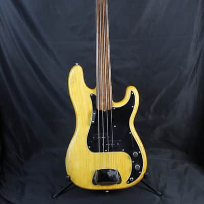 1975 Vintage Fender Precision Bass Guitar Fretless w/ Natural Finish & HSC image 1
