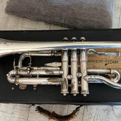 Frank Holton "New Proportion" Cornet — Serial #6646 — Chicago, c.1903–05 — Silver Plate — Collector-Player — Original Case, Extra Slides & Two Period Holton Mouthpieces image 19