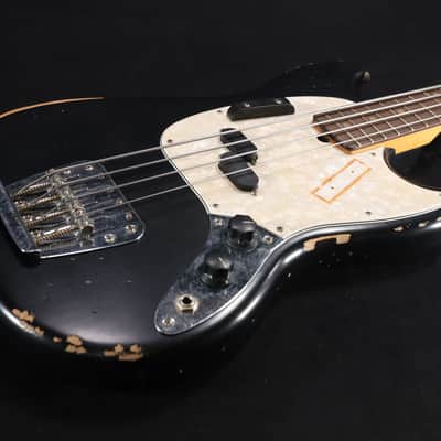 Fender JMJ Road Worn Mustang Bass Black 956 image 1