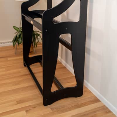 "Case Place" double level storage rack for acoustic, electric, bass, and other instrument cases BLACK image 3