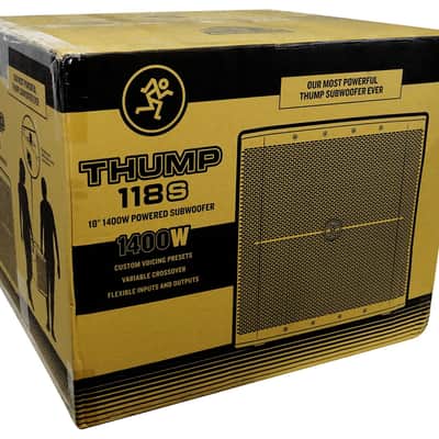 Mackie Thump 118S 1400W 18" Powered PA Subwoofer Dual XLR Inputs Polarity Controls Handles Pole Cup image 6