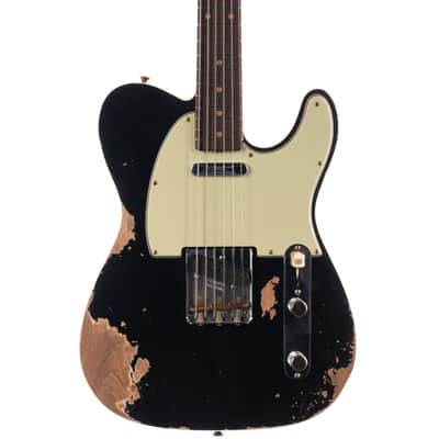 Fender Custom Shop 1960 Telecaster Custom Heavy Relic Aged Black (989) image 2
