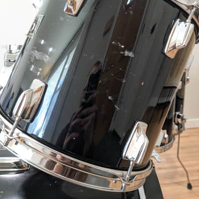 Tama Superstar 5 Piece Drum Set 1980s - Black image 8
