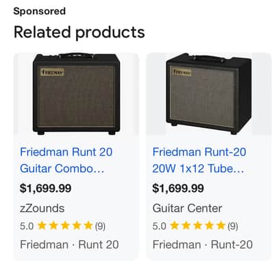 Friedman Runt 20 2-Channel 20-Watt 1x12" Guitar Combo 2016 - Present - Black image 14
