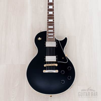 2000 Epiphone by Gibson Les Paul Custom Black Beauty LPC-80 w/ Case & Open Book Headstock, Japan Fujigen image 2